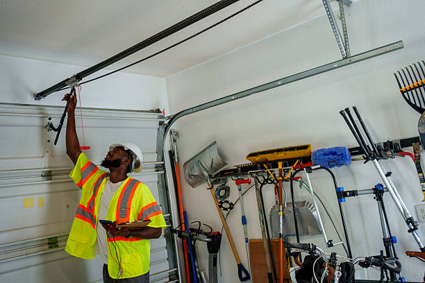 Professional Garage Door Maintenance technician working in Woodside East, DE